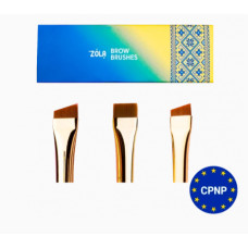 Набір пензлей для фарбування брів BROW BRUSHES UKRAINIAN EDITION, ZOLA