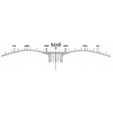 Лінійка для брів з клейкою основою Kodi, 10 шт.