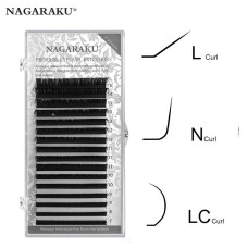 Вії чорні Nagaraku mix, вигин LC, LB